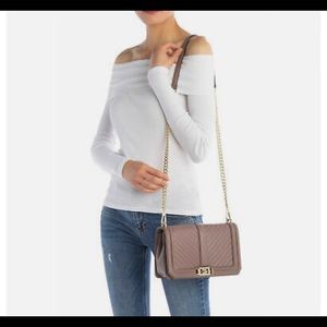 Rebecca Minkoff  Mauve Quilted Crossbody Bag